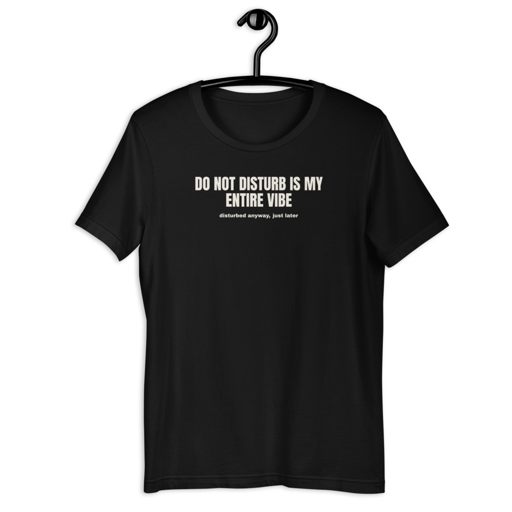 DO NOT DISTURB IS MY ENTIRE VIBE t-shirt