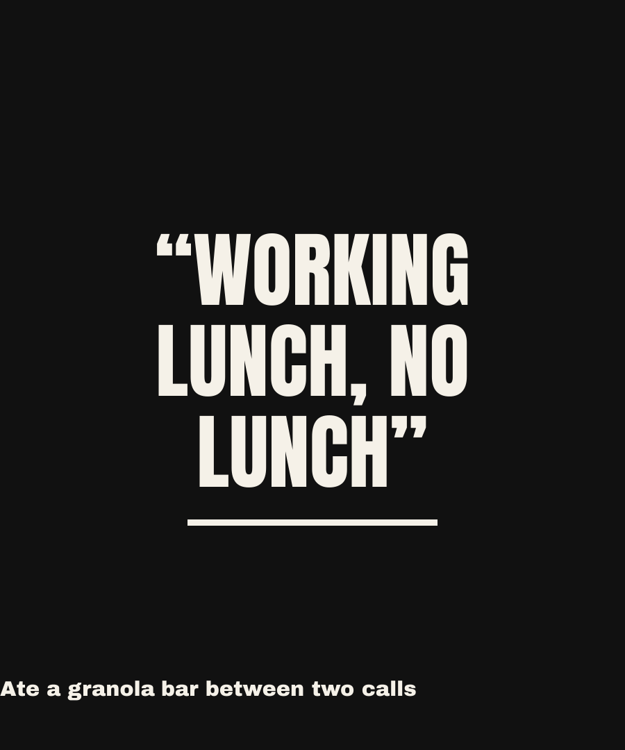 Working Lunch, No Lunch print detail