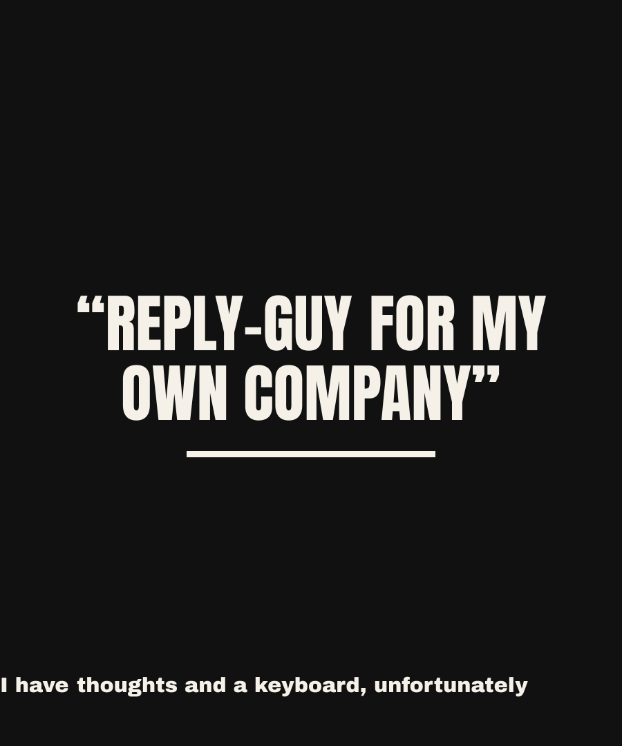 Reply-Guy for My Own Company print detail