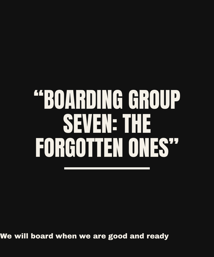 BOARDING GROUP SEVEN: THE FORGOTTEN ONES print detail