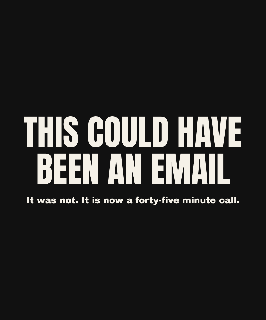 THIS COULD HAVE BEEN AN EMAIL print detail