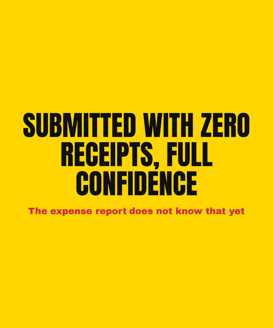 SUBMITTED WITH ZERO RECEIPTS, FULL CONFIDENCE print detail