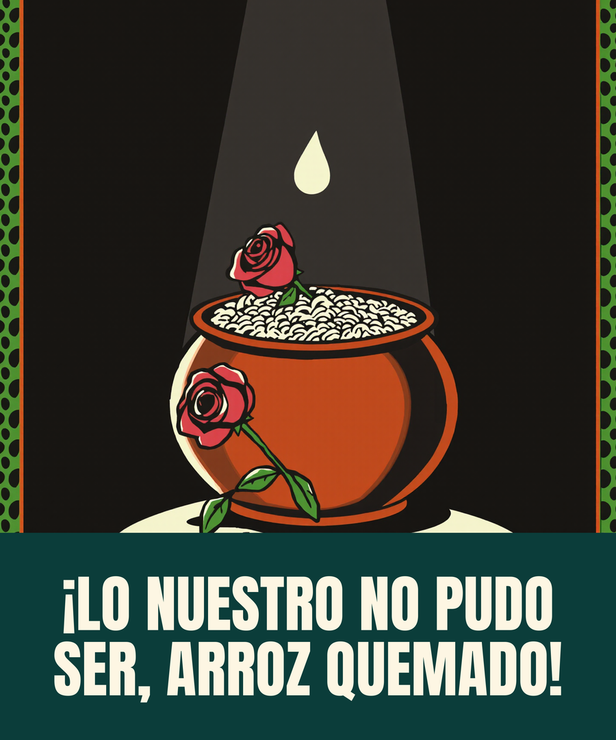 ¡LO NUESTRO NO PUDO SER, ARROZ QUEMADO!